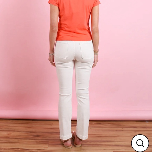 MOTHER denim cream puff colored The Hustler patch pocket jeans size 32 - Picture 2 of 8